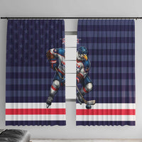 USA Ice Hockey Window Curtain United States Eagle Mascot Style