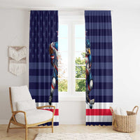 USA Ice Hockey Window Curtain United States Eagle Mascot Style