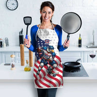 USA Ice Hockey Apron Eagle Mascot Stars and Stripes Design