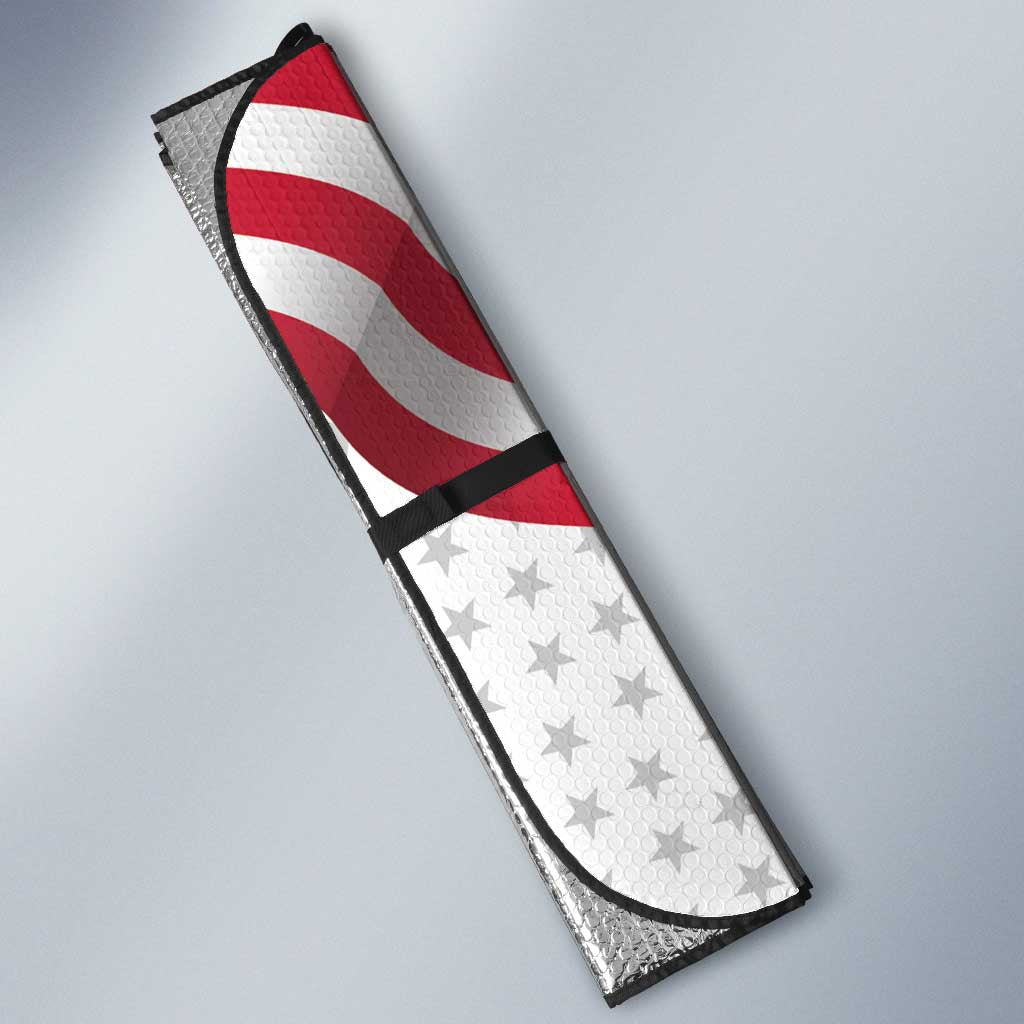 USA Ice Hockey Auto Sun Shade Eagle Mascot Stars and Stripes Design