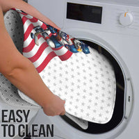 USA Ice Hockey Bathroom Set Eagle Mascot Stars and Stripes Design