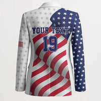 Custom USA Ice Hockey Blazer Eagle Mascot Stars and Stripes Design