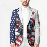 Custom USA Ice Hockey Blazer Eagle Mascot Stars and Stripes Design
