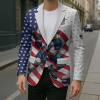 Custom USA Ice Hockey Blazer Eagle Mascot Stars and Stripes Design
