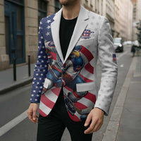 Custom USA Ice Hockey Blazer Eagle Mascot Stars and Stripes Design