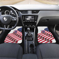 Custom USA Ice Hockey Car Mats Eagle Mascot Stars and Stripes Design