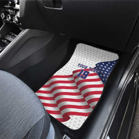 Custom USA Ice Hockey Car Mats Eagle Mascot Stars and Stripes Design
