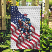 USA Ice Hockey Garden Flag Eagle Mascot Stars and Stripes Design