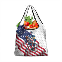 USA Ice Hockey Grocery Bag Eagle Mascot Stars and Stripes Design