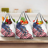 USA Ice Hockey Grocery Bag Eagle Mascot Stars and Stripes Design
