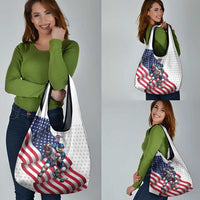 USA Ice Hockey Grocery Bag Eagle Mascot Stars and Stripes Design