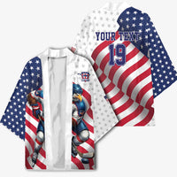 Custom USA Ice Hockey Kimono Eagle Mascot Stars and Stripes Design