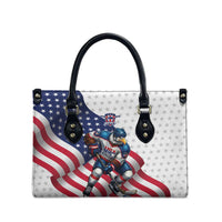 USA Ice Hockey Leather Bag Eagle Mascot Stars and Stripes Design