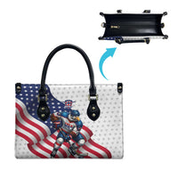 USA Ice Hockey Leather Bag Eagle Mascot Stars and Stripes Design