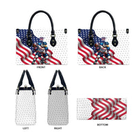 USA Ice Hockey Leather Bag Eagle Mascot Stars and Stripes Design