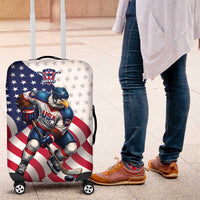 USA Ice Hockey Luggage Cover Eagle Mascot Stars and Stripes Design