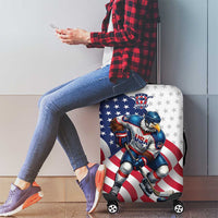 USA Ice Hockey Luggage Cover Eagle Mascot Stars and Stripes Design