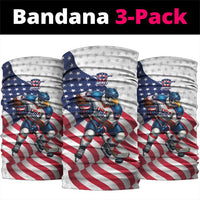USA Ice Hockey Neck Gaiter Eagle Mascot Stars and Stripes Design