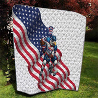 USA Ice Hockey Quilt Eagle Mascot Stars and Stripes Design