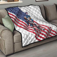 USA Ice Hockey Quilt Eagle Mascot Stars and Stripes Design