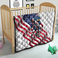 USA Ice Hockey Quilt Eagle Mascot Stars and Stripes Design