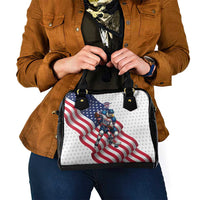 USA Ice Hockey Shoulder Handbag Eagle Mascot Stars and Stripes Design