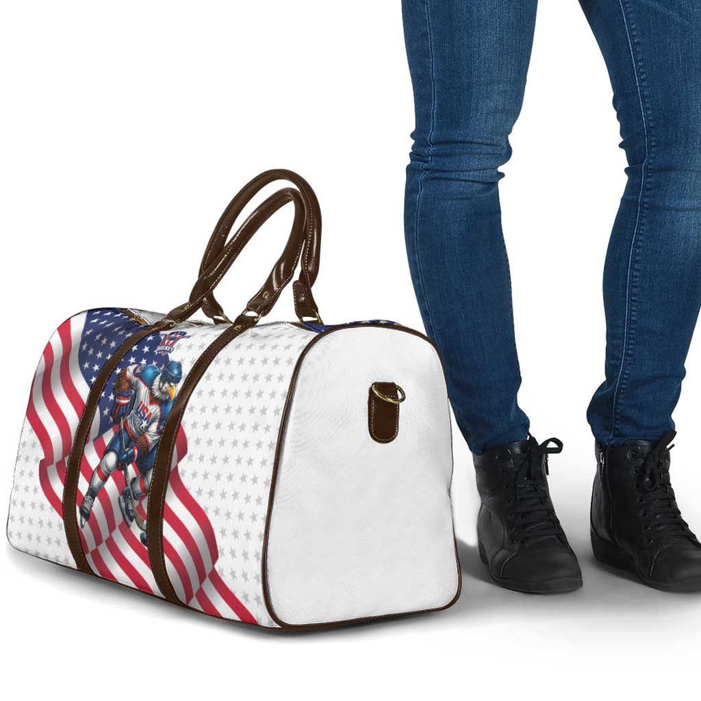 USA Ice Hockey Travel Bag Eagle Mascot Stars and Stripes Design