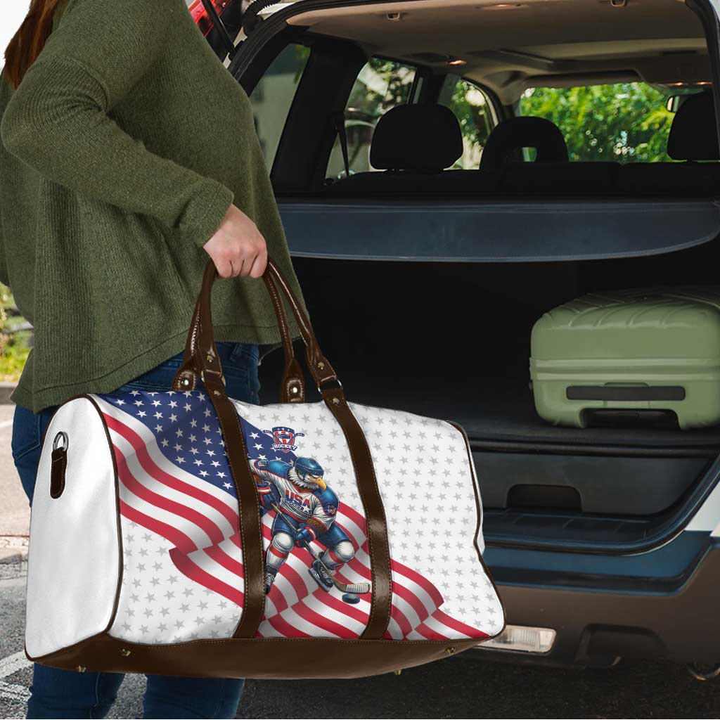 USA Ice Hockey Travel Bag Eagle Mascot Stars and Stripes Design