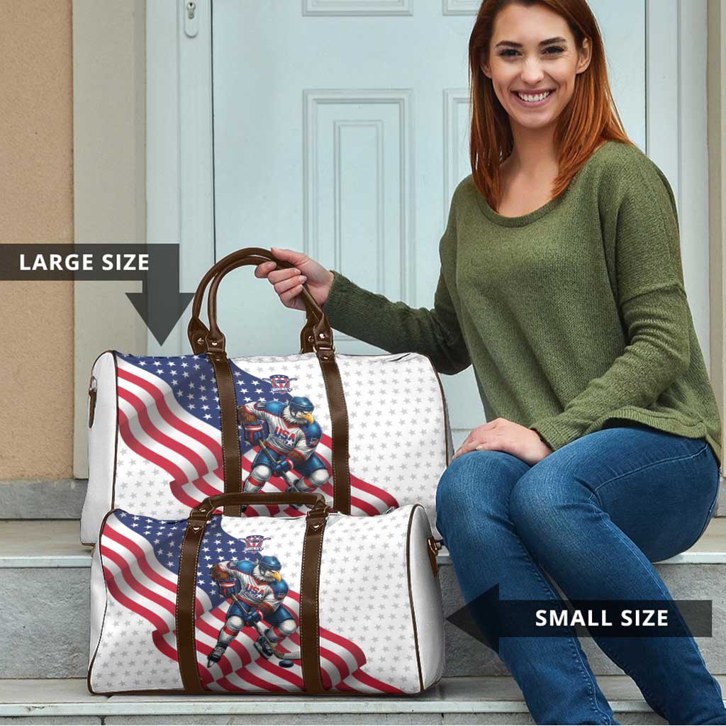 USA Ice Hockey Travel Bag Eagle Mascot Stars and Stripes Design