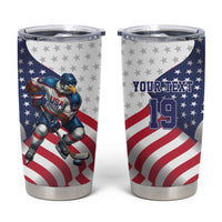Custom USA Ice Hockey Tumbler Cup Eagle Mascot Stars and Stripes Design