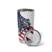 Custom USA Ice Hockey Tumbler Cup Eagle Mascot Stars and Stripes Design