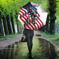 USA Ice Hockey Umbrella Eagle Mascot Stars and Stripes Design