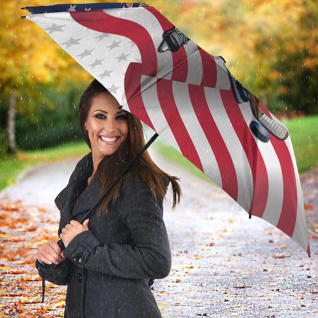 USA Ice Hockey Umbrella Eagle Mascot Stars and Stripes Design