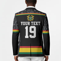 Custom World Football 2026 Ghana Blazer Black Star Adinkra Heritage Black Version