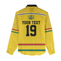 Custom World Football 2026 Ghana Women Casual Shirt Black Star Adinkra Heritage Yellow Version