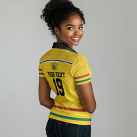 Custom World Football 2026 Ghana Women Polo Shirt Black Star Adinkra Heritage Yellow Version