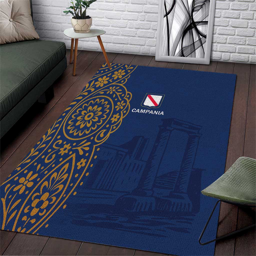 Italy Campania Area Rug Vietri Sul Mare Tile With Pompeii Ruins - Wonder Print Shop