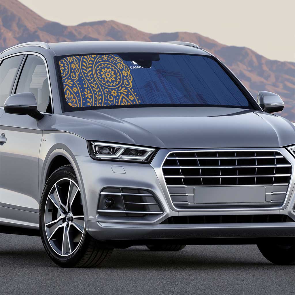 Italy Campania Auto Sun Shade Vietri Sul Mare Tile With Pompeii Ruins - Wonder Print Shop