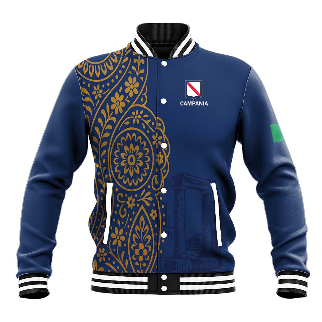 Italy Campania Baseball Jacket Vietri Sul Mare Tile With Pompeii Ruins - Wonder Print Shop