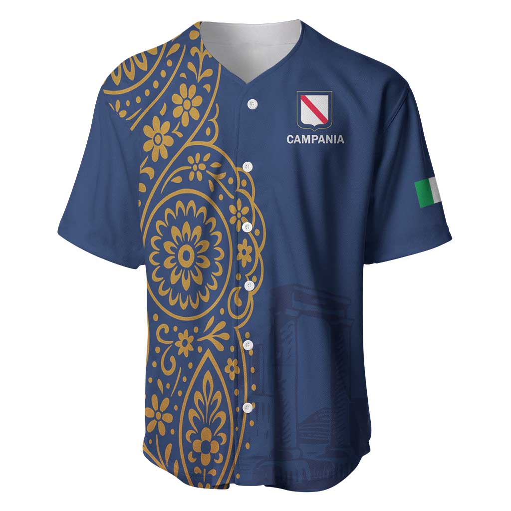 Italy Campania Baseball Jersey Vietri Sul Mare Tile With Pompeii Ruins - Wonder Print Shop