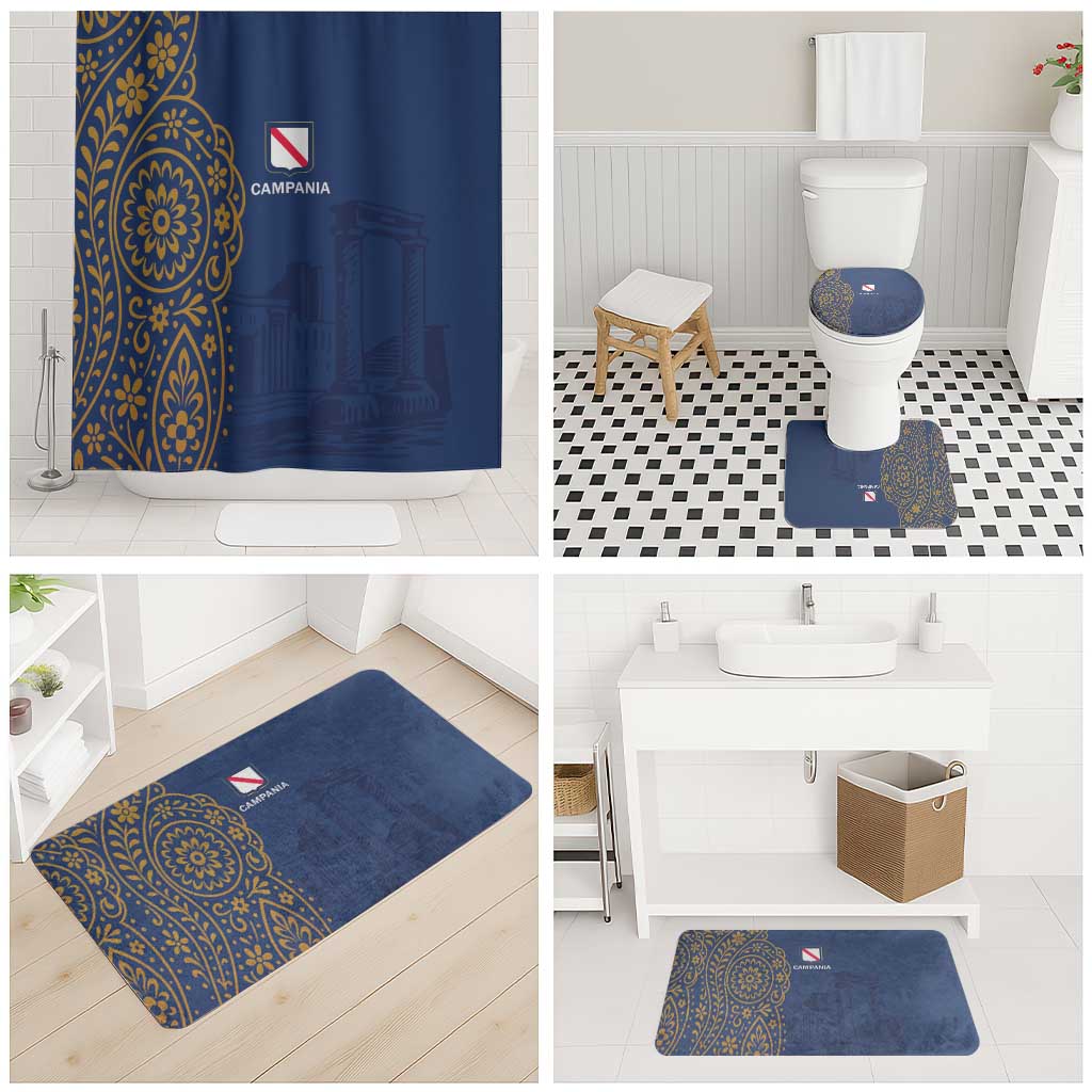 Italy Campania Bathroom Set Vietri Sul Mare Tile With Pompeii Ruins - Wonder Print Shop