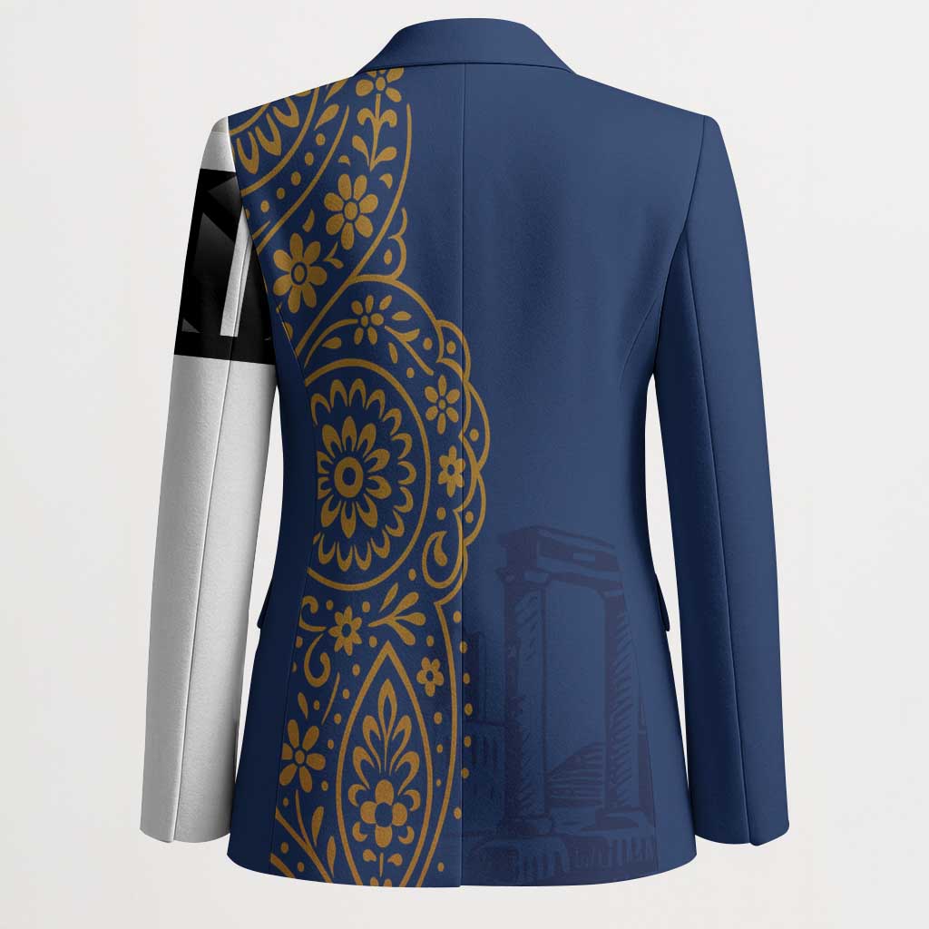 Italy Campania Blazer Vietri Sul Mare Tile With Pompeii Ruins - Wonder Print Shop