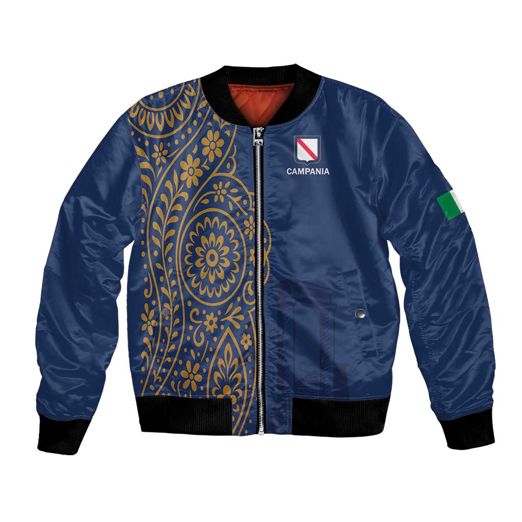 Italy Campania Bomber Jacket Vietri Sul Mare Tile With Pompeii Ruins - Wonder Print Shop