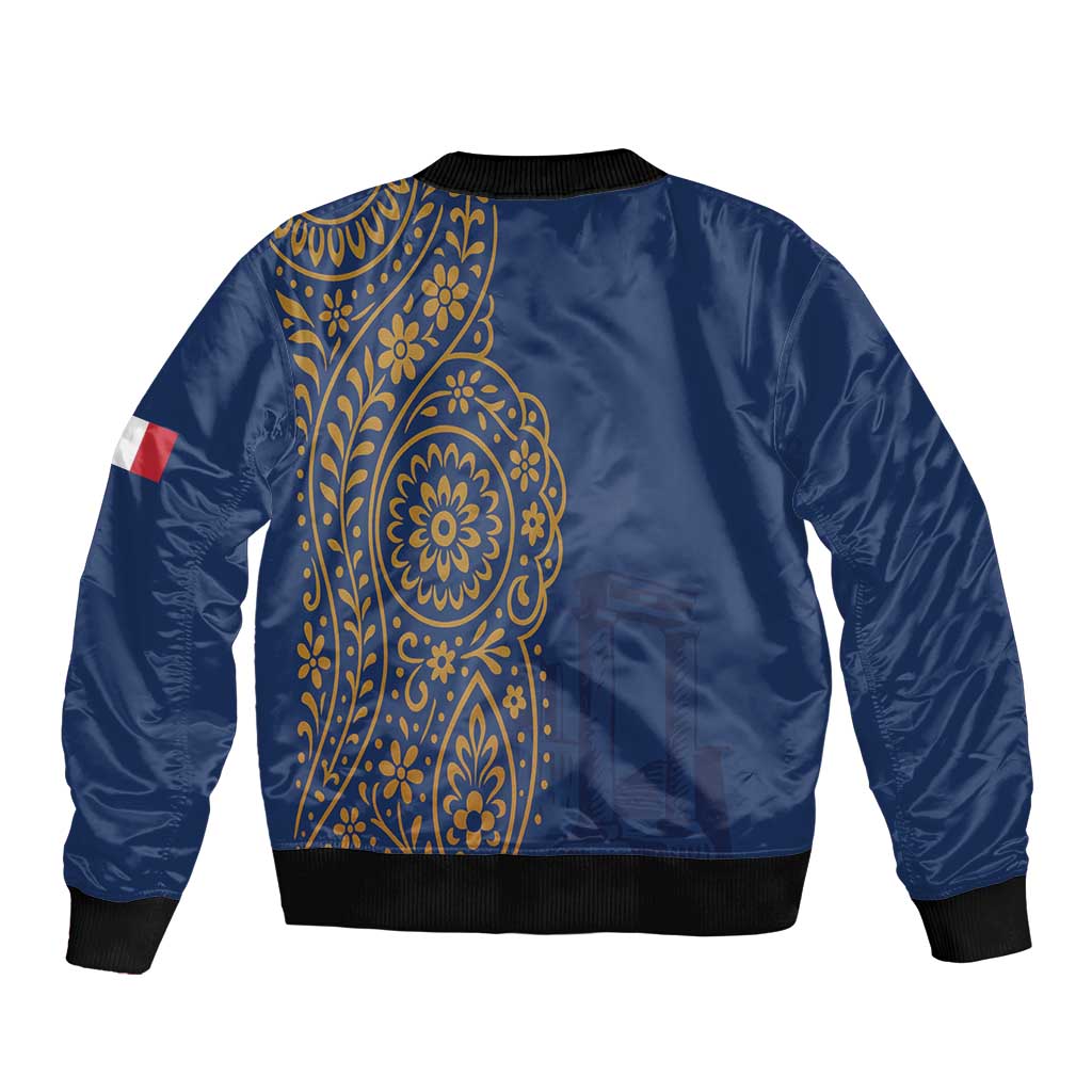 Italy Campania Bomber Jacket Vietri Sul Mare Tile With Pompeii Ruins - Wonder Print Shop
