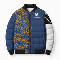 Italy Campania Bomber Puffer Jacket Vietri Sul Mare Tile With Pompeii Ruins - Wonder Print Shop