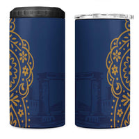 Italy Campania 4 in 1 Can Cooler Tumbler Vietri Sul Mare Tile With Pompeii Ruins - Wonder Print Shop