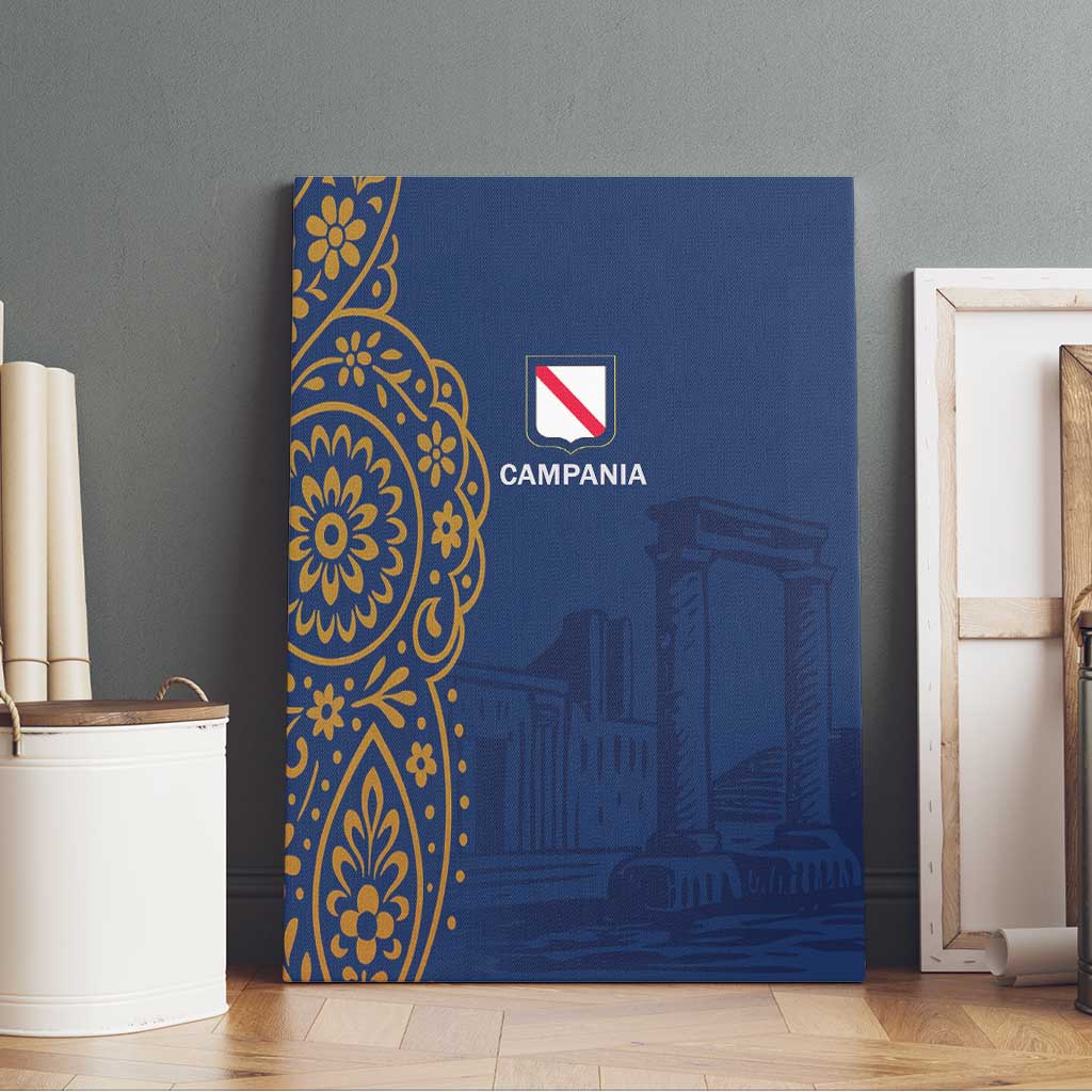 Italy Campania Canvas Wall Art Vietri Sul Mare Tile With Pompeii Ruins - Wonder Print Shop