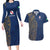 Italy Campania Couples Matching Long Sleeve Bodycon Dress and Hawaiian Shirt Vietri Sul Mare Tile With Pompeii Ruins - Wonder Print Shop