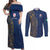 Italy Campania Couples Matching Off Shoulder Maxi Dress and Long Sleeve Button Shirt Vietri Sul Mare Tile With Pompeii Ruins - Wonder Print Shop