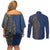 Italy Campania Couples Matching Off Shoulder Short Dress and Long Sleeve Button Shirt Vietri Sul Mare Tile With Pompeii Ruins - Wonder Print Shop
